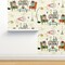 Mid Century Modern Retro Cats 1950S Inspired Atomic Age Vintage Style Custom Removable Wallpaper by Spoonflower Peel & Stick Wallpaper 2FT Wide